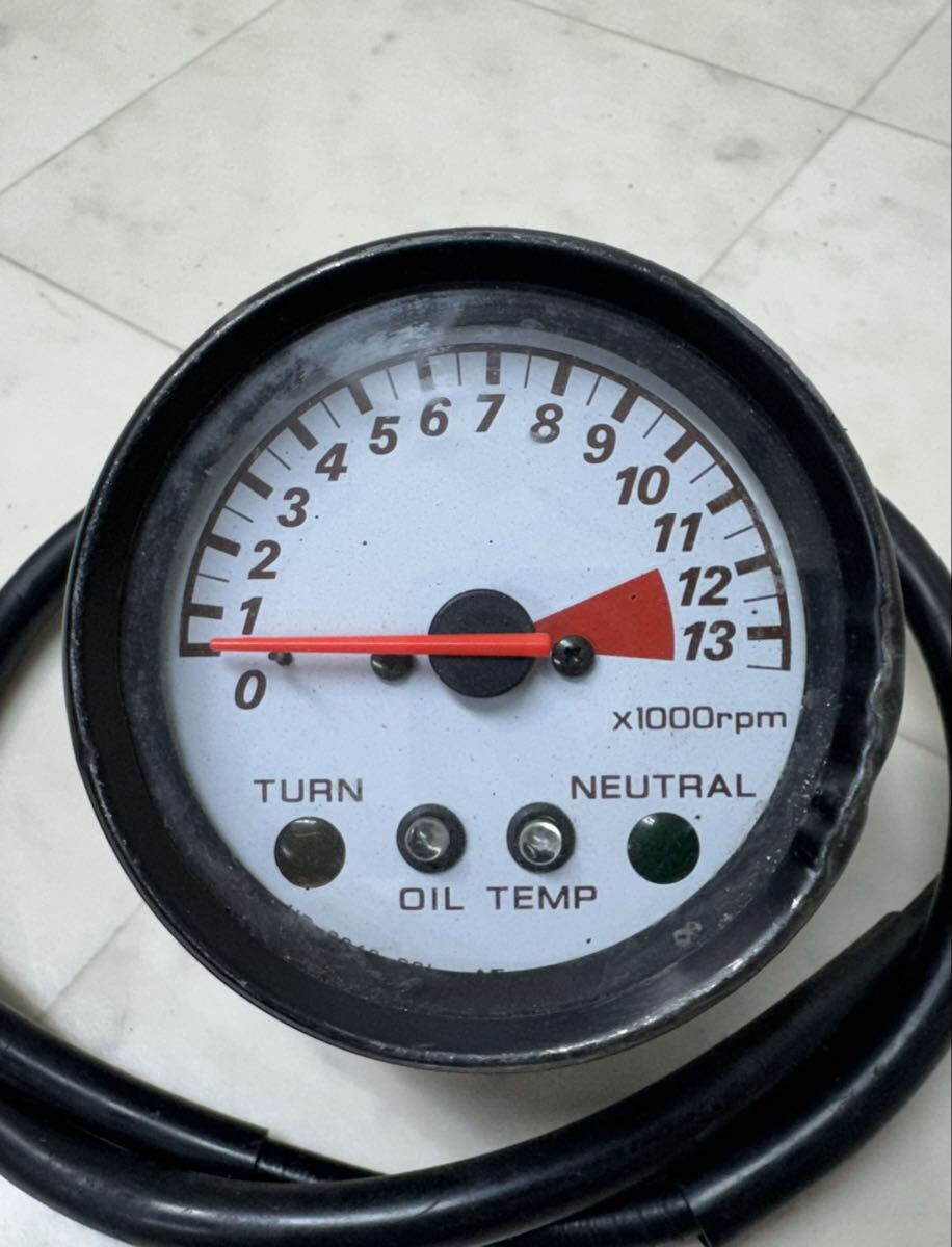 NS50Rで使用 純正 白 タコメーター 実働車外し HRC S50R NS50F AC08(検 NSR50 NS−1 NSF100 武川 キタコ_画像1