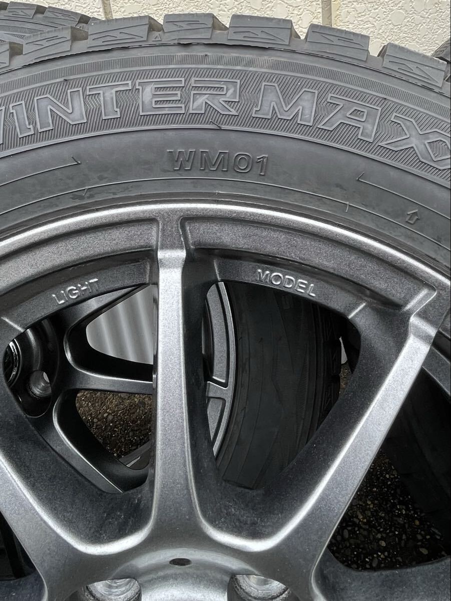 スタッドレスタイヤ DUNLOP 175/65R15 アルミホイールシュナイダー 155.5J PCD100 バリ山_画像4