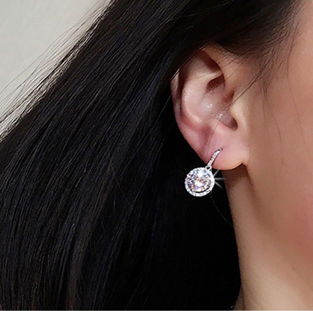 フックピアス ジルコニアダイヤモンド ゴージャス レディース_画像4