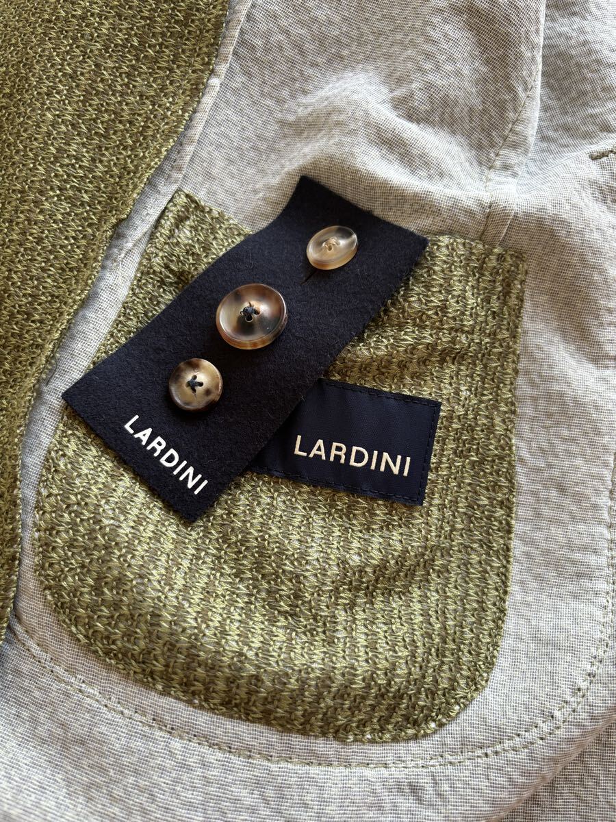 未使用　lardini ラルディーニ ニットジャケット 50 モスグリーン　LARDINI _画像9