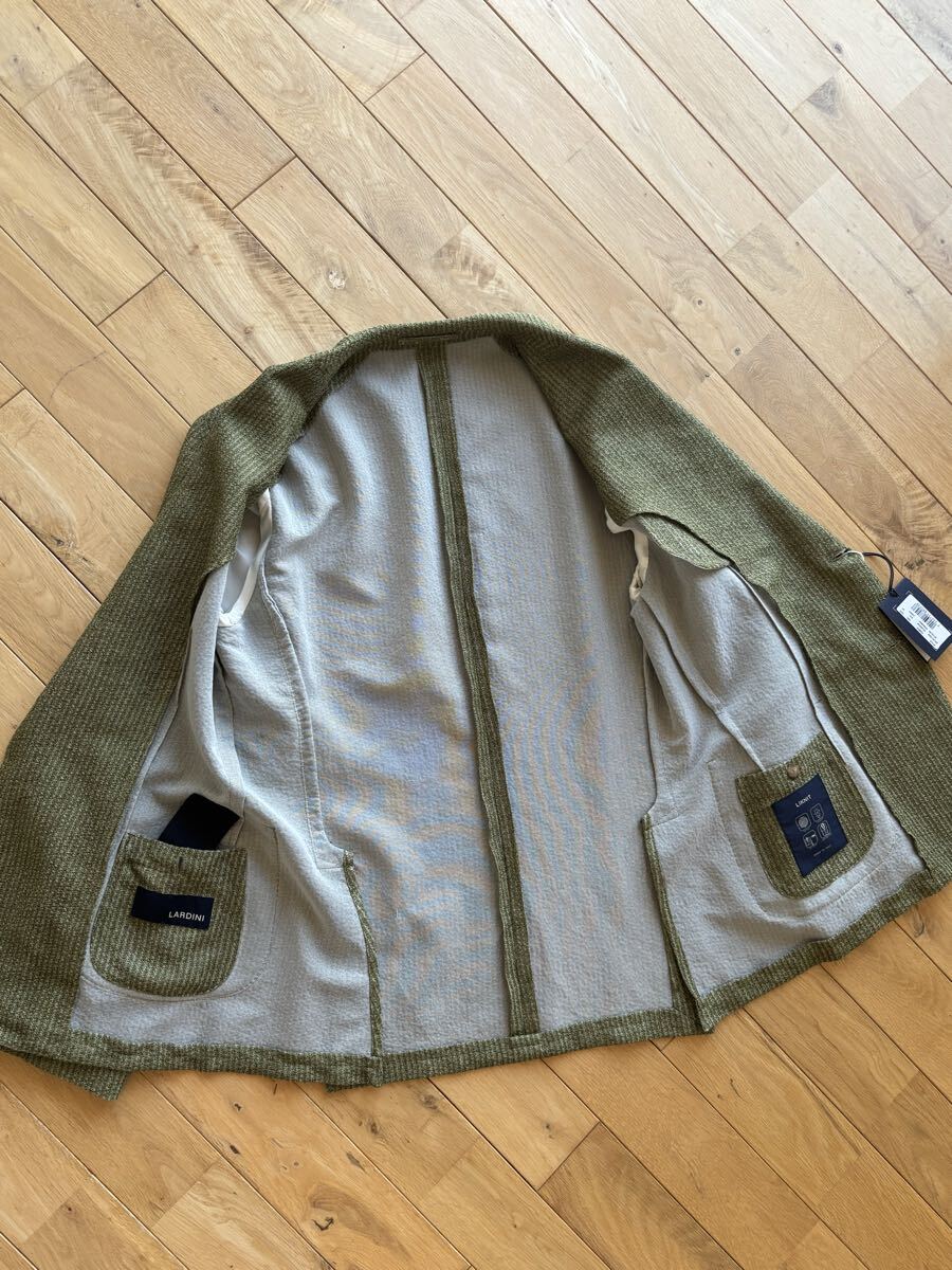 未使用　lardini ラルディーニ ニットジャケット 50 モスグリーン　LARDINI _画像10