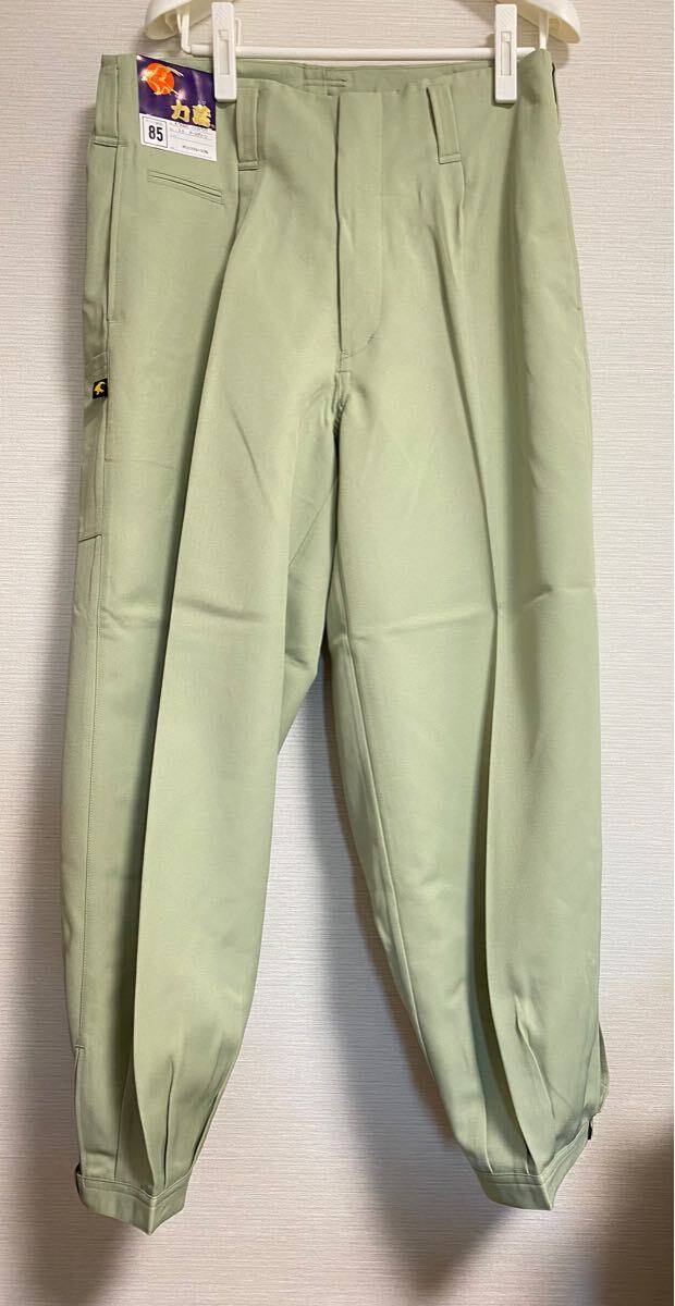 未使用★力鳶　ニッカパンツ　サイズ85　アースグリーン　作業ズボン　タグ付き　2点セット_画像3