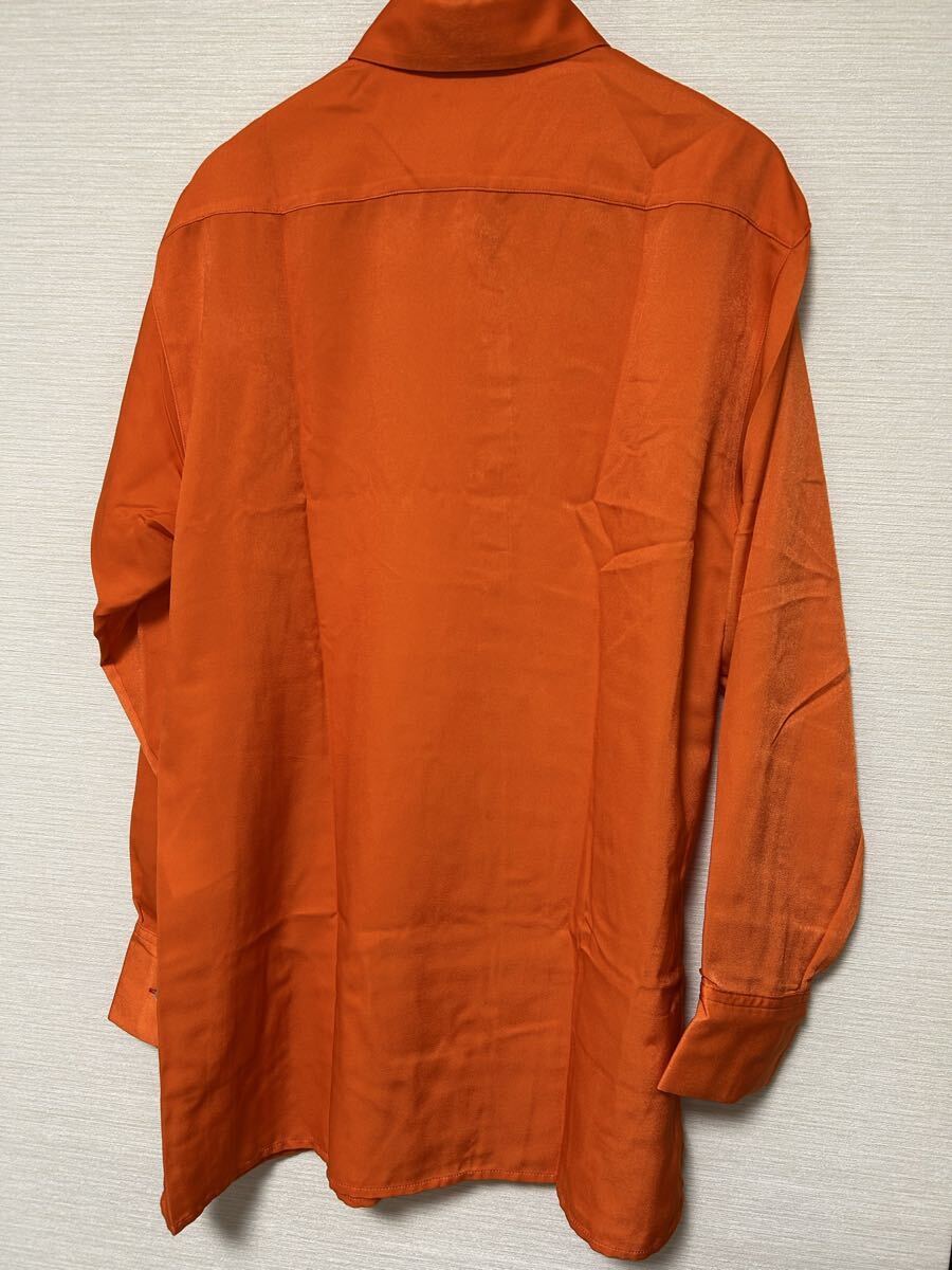 SEPT PREMIRES 花柄オレンジシャツ★未使用品 サイズ40 セットプルミエ 高田賢三_画像2