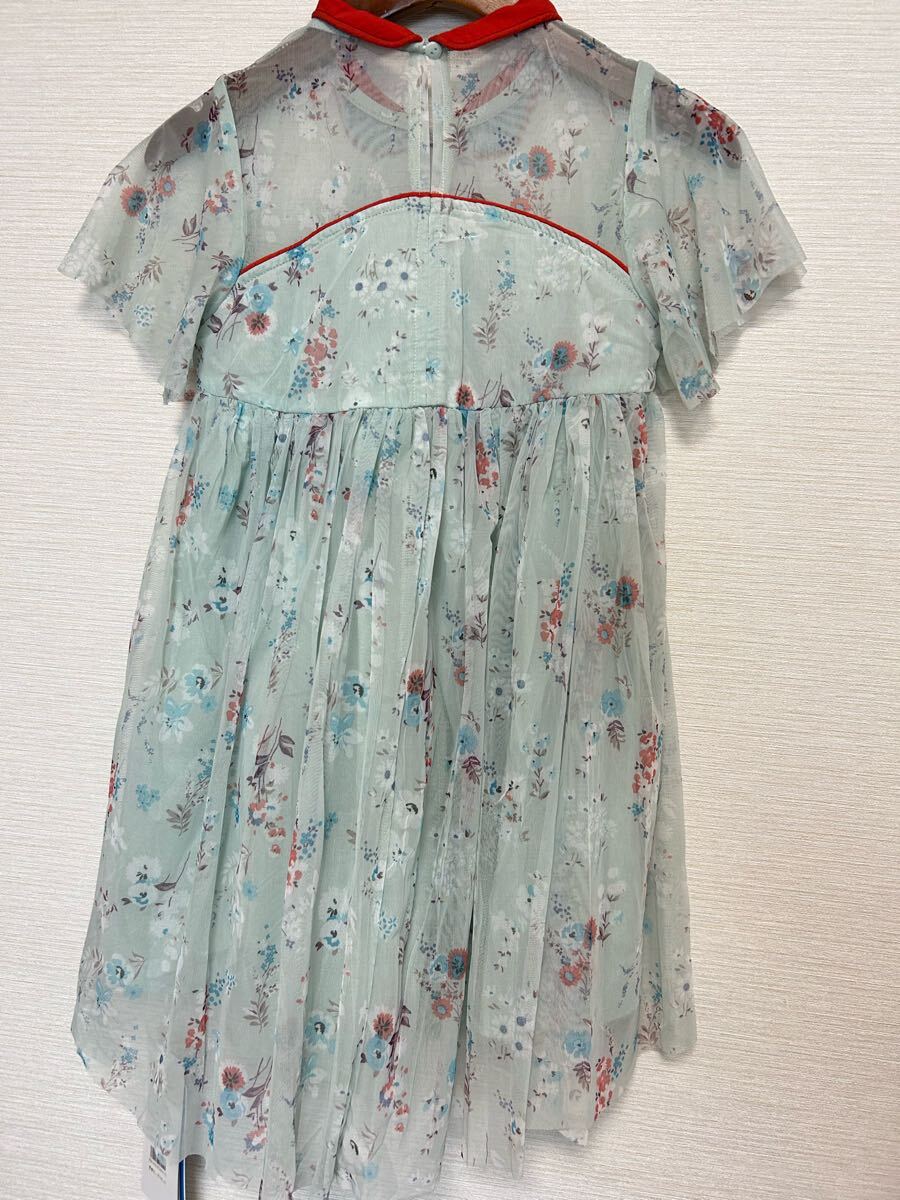 花柄ブルーワンピース 130cm オールレースワンピース★未使用品 キッズ  女の子 チュニック_画像2