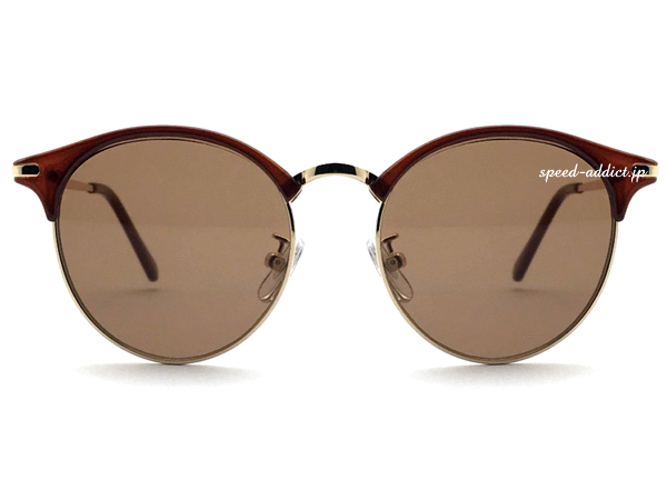 CLASSIC BOSTON SIRMONT BROW SUNGLASS BROWN*GOLD × LIGHT BROWN/ Classic Boston salmon tob low солнцезащитные очки классический uv cut 