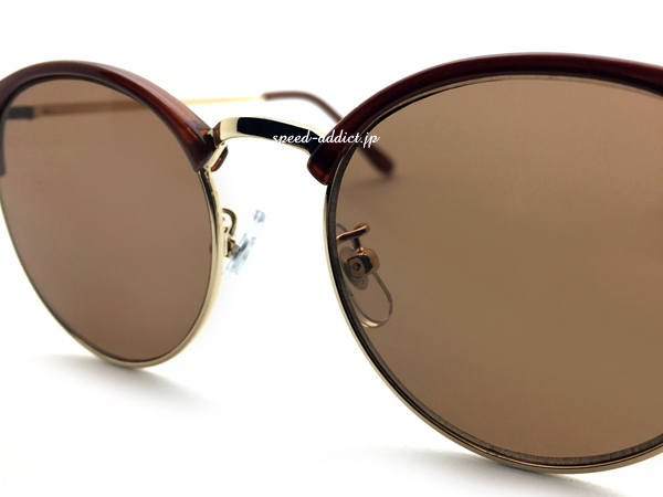 CLASSIC BOSTON SIRMONT BROW SUNGLASS BROWN*GOLD × LIGHT BROWN/ Classic Boston salmon tob low солнцезащитные очки классический uv cut 