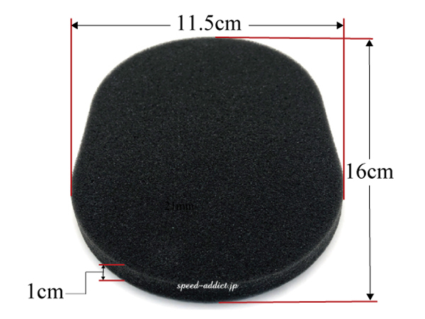ヘルメット用トップパッド OVAL 1cm/インナーパッドスポンジ頭頂部パッドクッションshoeiビンテージヘルメットリペア修理サイズ調整arai_画像6