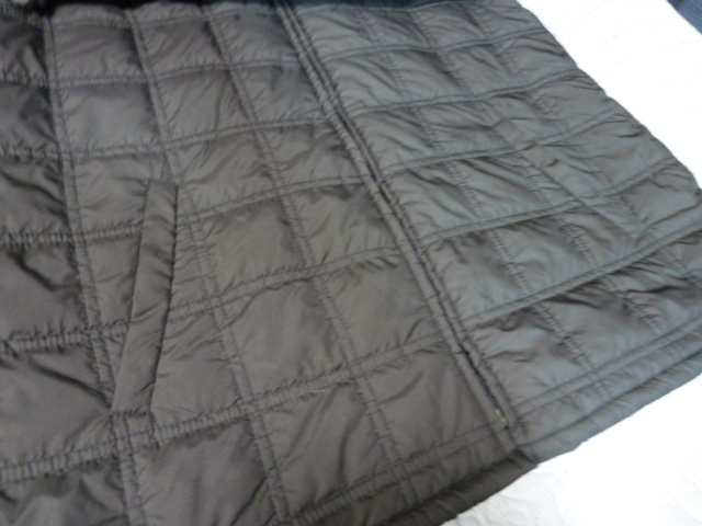 *47* 美品 KRIZIA クリツィア 黒 ブラックXレオパードファー 中綿 キルティング フルジップ パーカー ジャケット L レタパ600円発送 同梱OK_画像6