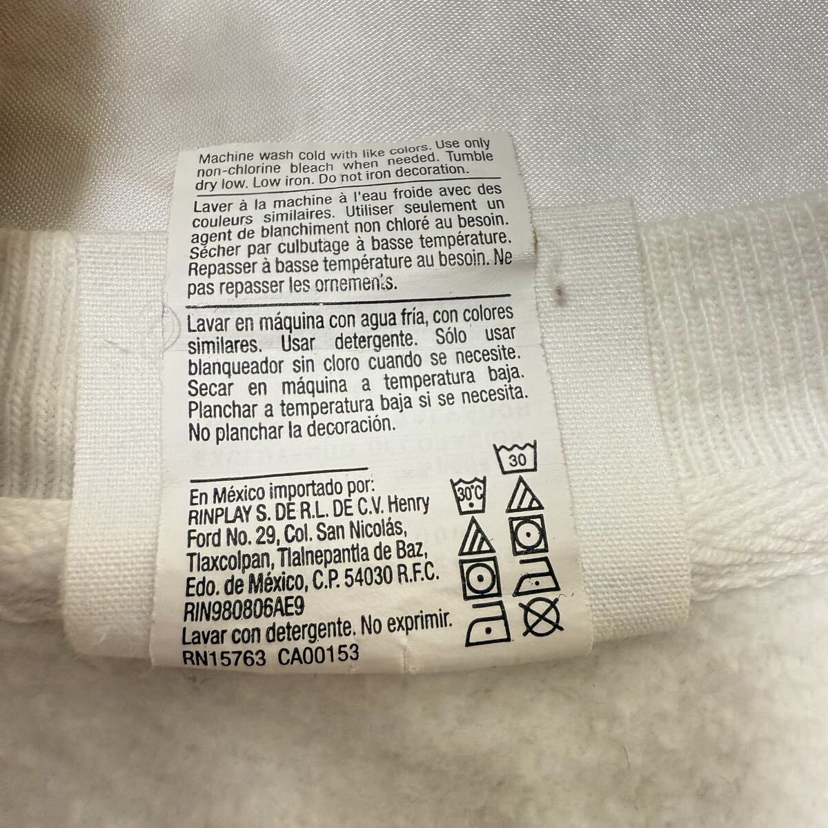 Champion リバースウィーブ スウェット【白】チャンピオン【2XL】トレーナー 刺繍ロゴMYRTLE BEACH アーチプリント US古着 スーベニア_画像8