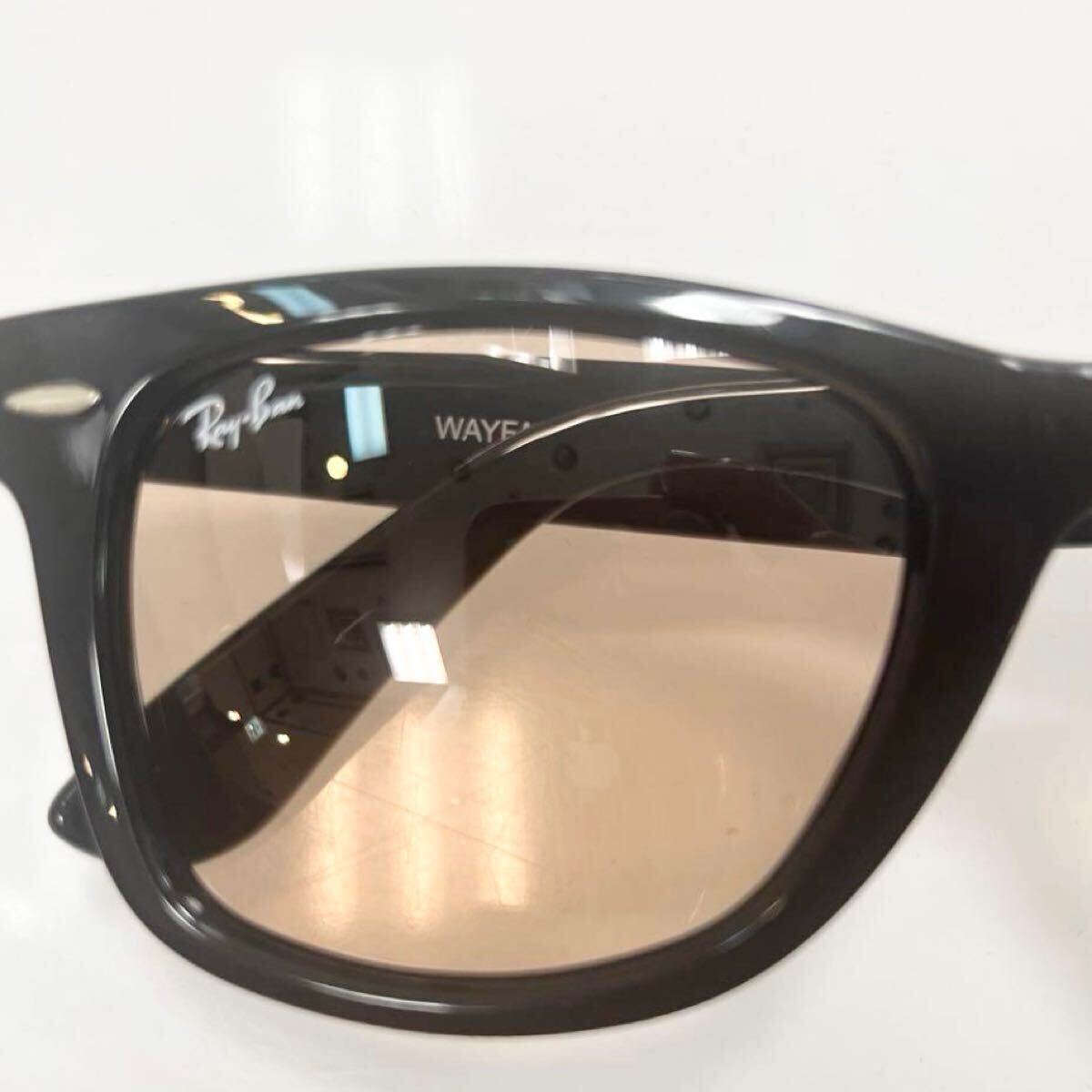 新品！確実！正規品RayBan レイバン　ウェイファーラー WAYFARER RB2140F 601/4B 52 アジアンフィット ブラック/ピンク(オレンジ) ケース黒_画像6