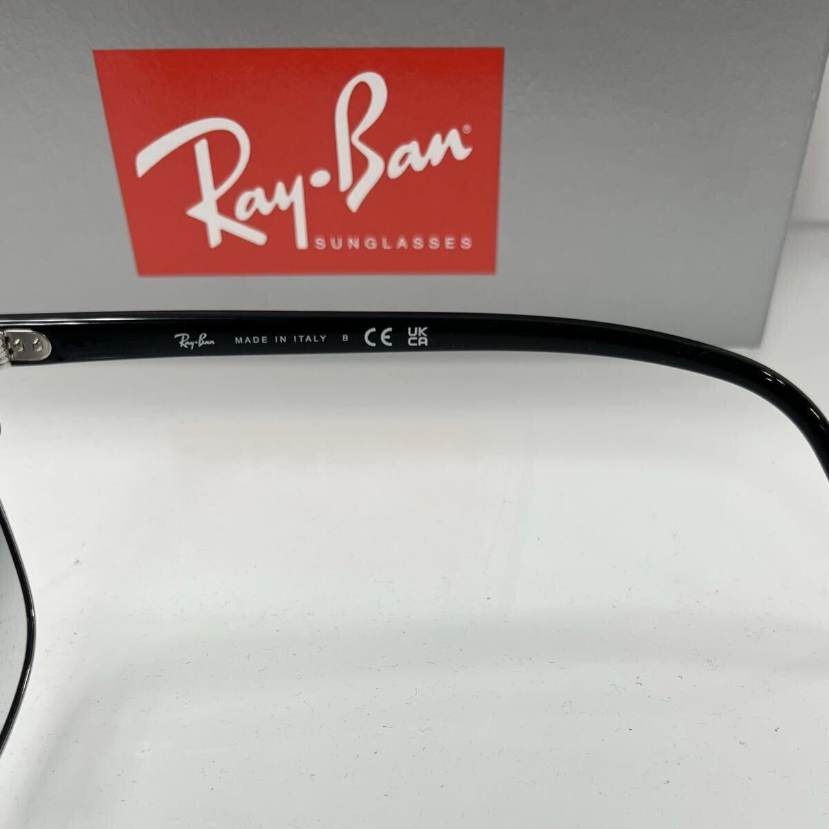 新品正規RayBanレイバン クラブマスター CLUBMASTER RB3016 1354/3Fブラック/クリアグラディエントブルー（グラデーションミラー）茶ケース_画像5