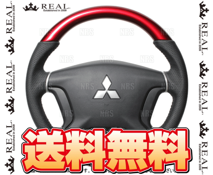 REAL レアル オリジナル (パールレッド/ブラックステッチ) パジェロ V83W/V87W/V88W/V93W/V97W/V98W 2006/10～ (D5-RDW-BK