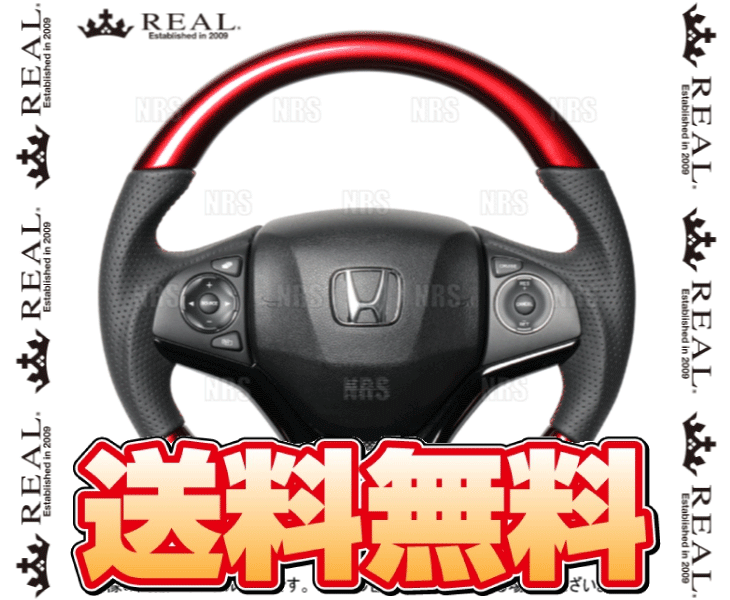 REAL レアル オリジナル (パールレッド/レッド×ブラックユーロステッチ) ヴェゼル ハイブリッド RU3/RU4 2013/12～ (HNA-RDW-RD