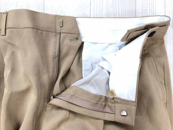 新品タグ付き フランココレツィオーニ Franco collezioni レトロ トラッド ツータック スラックス パンツ センタープレス メンズ ベージュ_画像6
