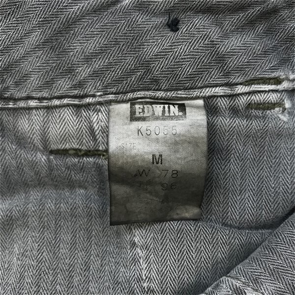 EDWIN エドウィン メンズ ダメージ加工 ペイント柄 パンツ M カーキグリーン M_画像2