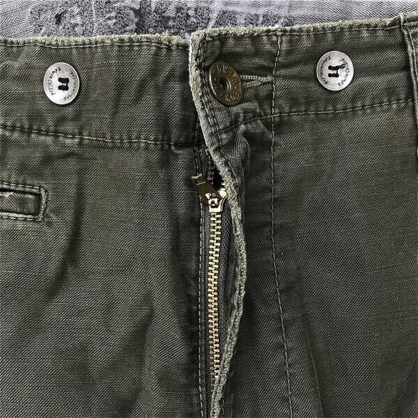 EDWIN エドウィン メンズ ダメージ加工 ペイント柄 パンツ M カーキグリーン M_画像5