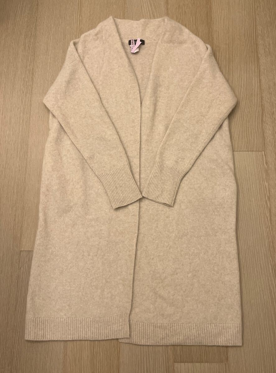 green label relaxing ロングカーディガン コーディガン羽織 ボタンレス ホワイト グリーンレーベルリラクシング_画像1