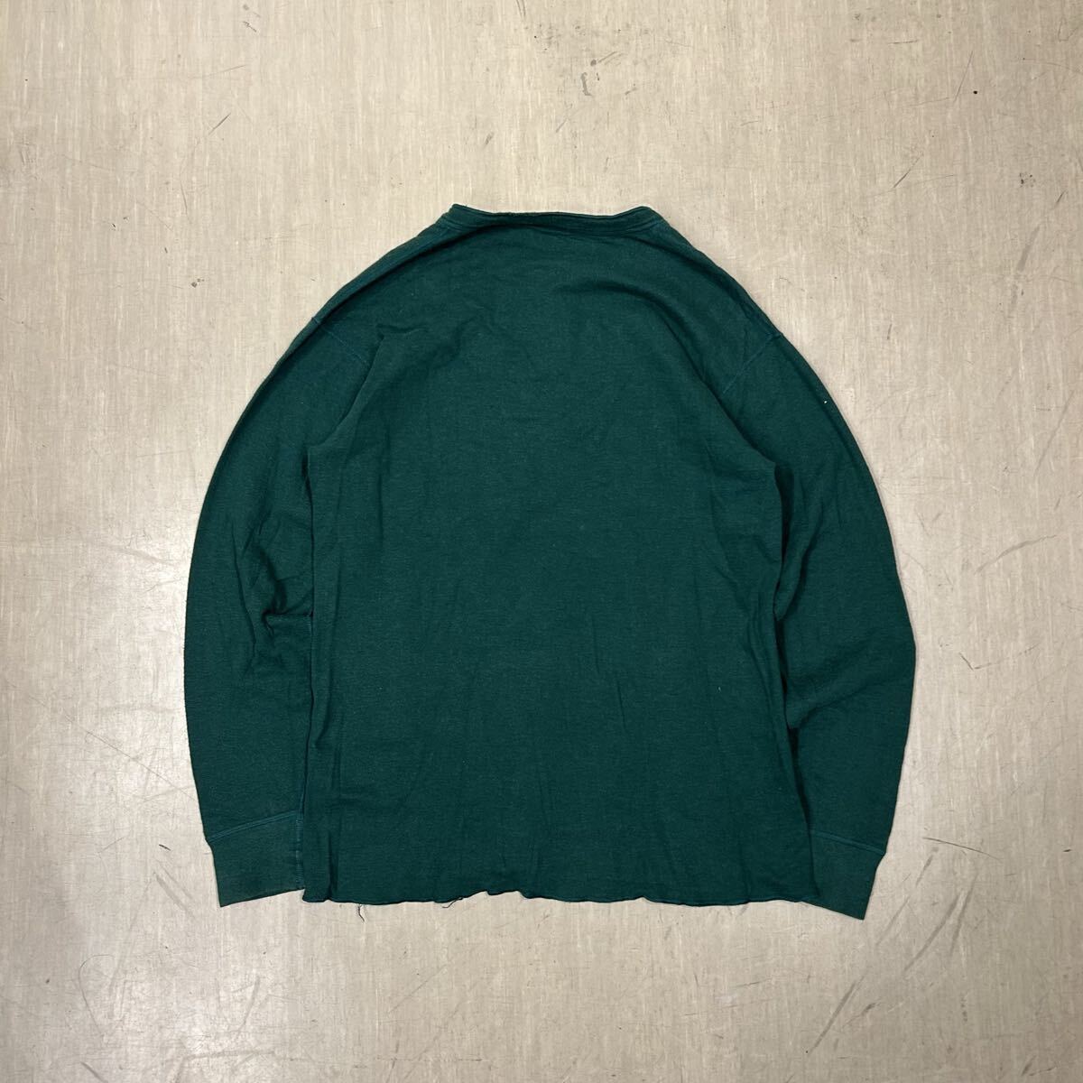 L.L.Bean エルエルビーン ヘンリーネック USA製 ロンT 古着 ビンテージ カットソー 無地 トップス 90s 90年代 00s 00年代_画像2