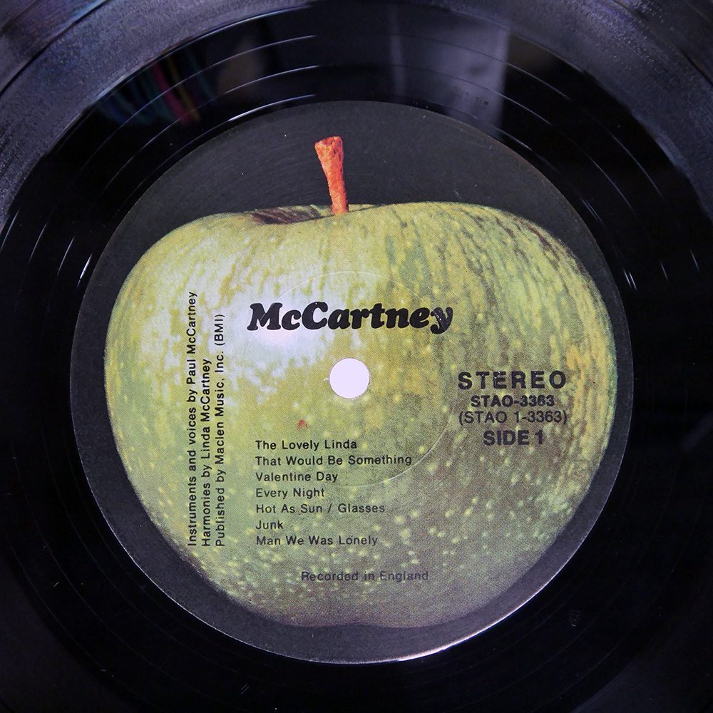 米 US盤 PAUL MCCARTNEY/MCCARTNEY/APPLE STAO3363 LP_画像2