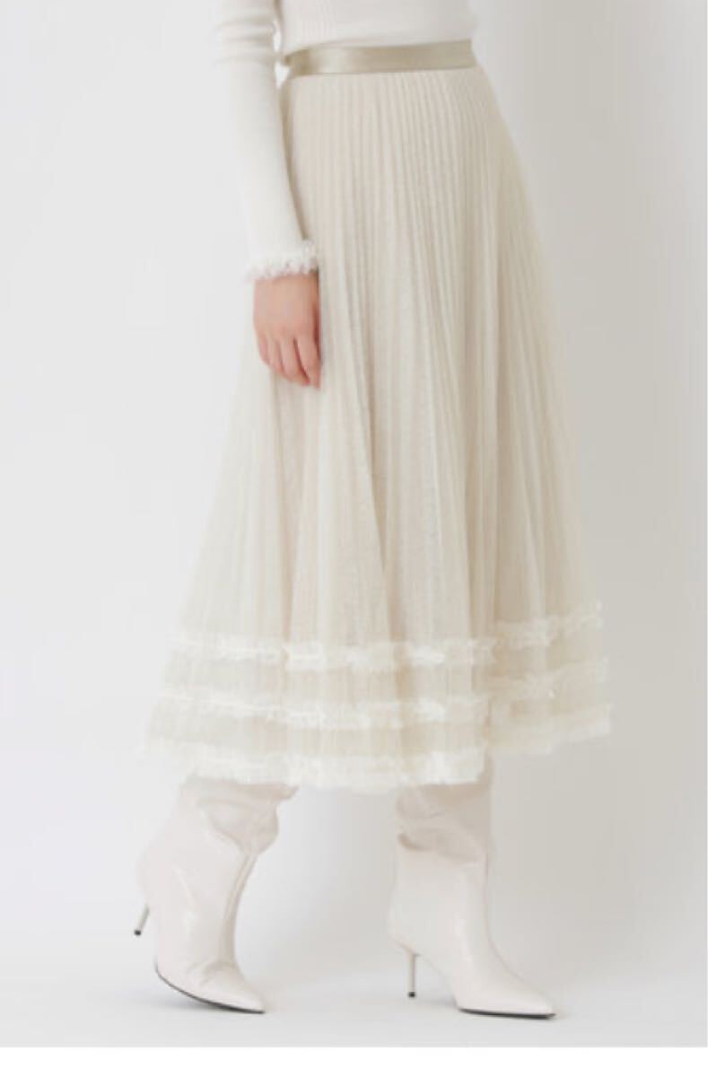 EPOCA*エポカ チュールスカートオフホワイト系38 _画像3