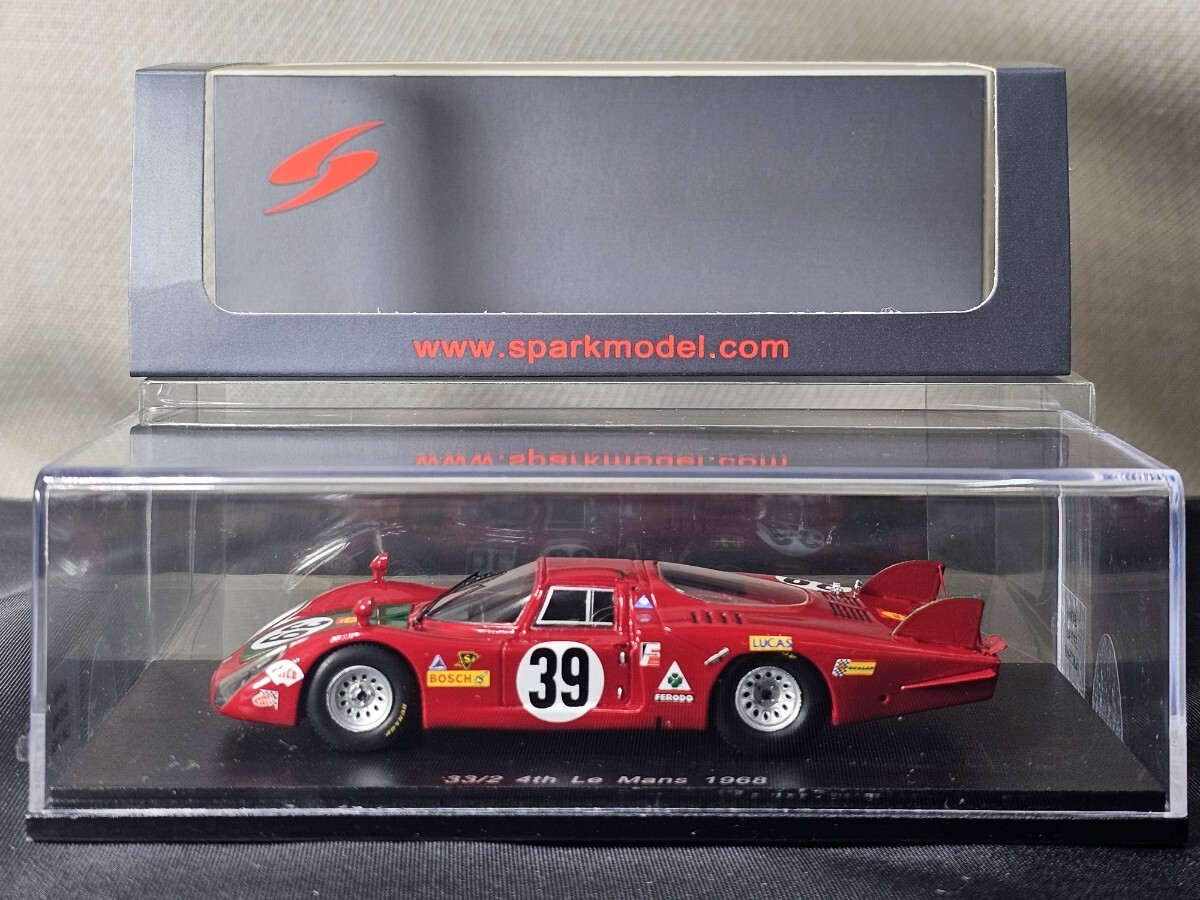 Spark スパーク Alfa Romeo 33/2 4th Le Mans 1968 Giunti/Galli #39 1/43 S4366 ケース未開封_画像2