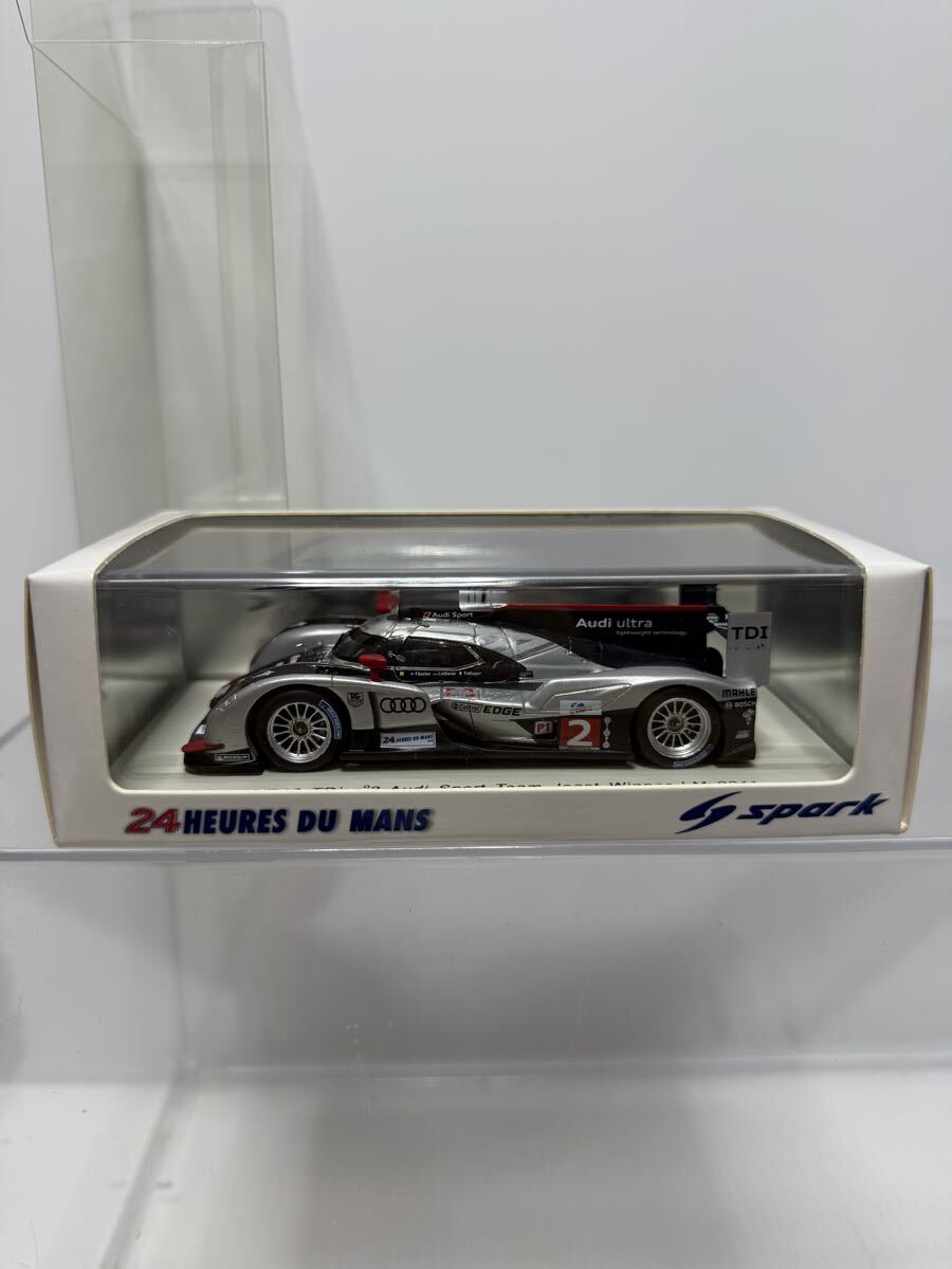 43LM11 spark 1/43 AUDI R18 TDI n°2 Audi Sport Team Joest Winner LM 2011 No.2 #2 Le Mans スパーク アウディ ルマン_画像1