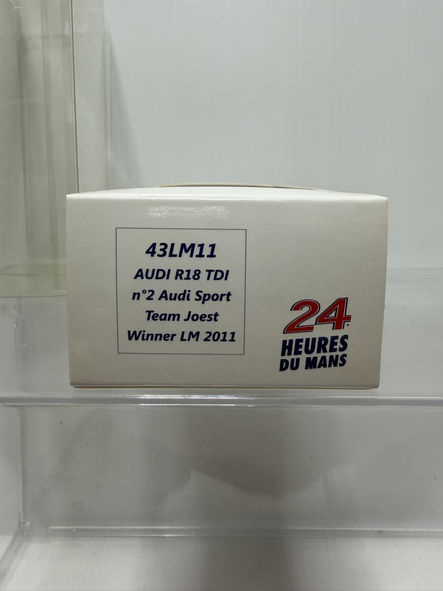 43LM11 spark 1/43 AUDI R18 TDI n°2 Audi Sport Team Joest Winner LM 2011 No.2 #2 Le Mans スパーク アウディ ルマン_画像4