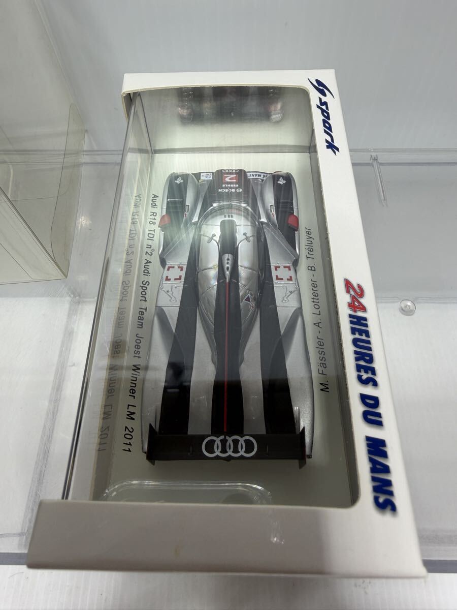 43LM11 spark 1/43 AUDI R18 TDI n°2 Audi Sport Team Joest Winner LM 2011 No.2 #2 Le Mans スパーク アウディ ルマン_画像5