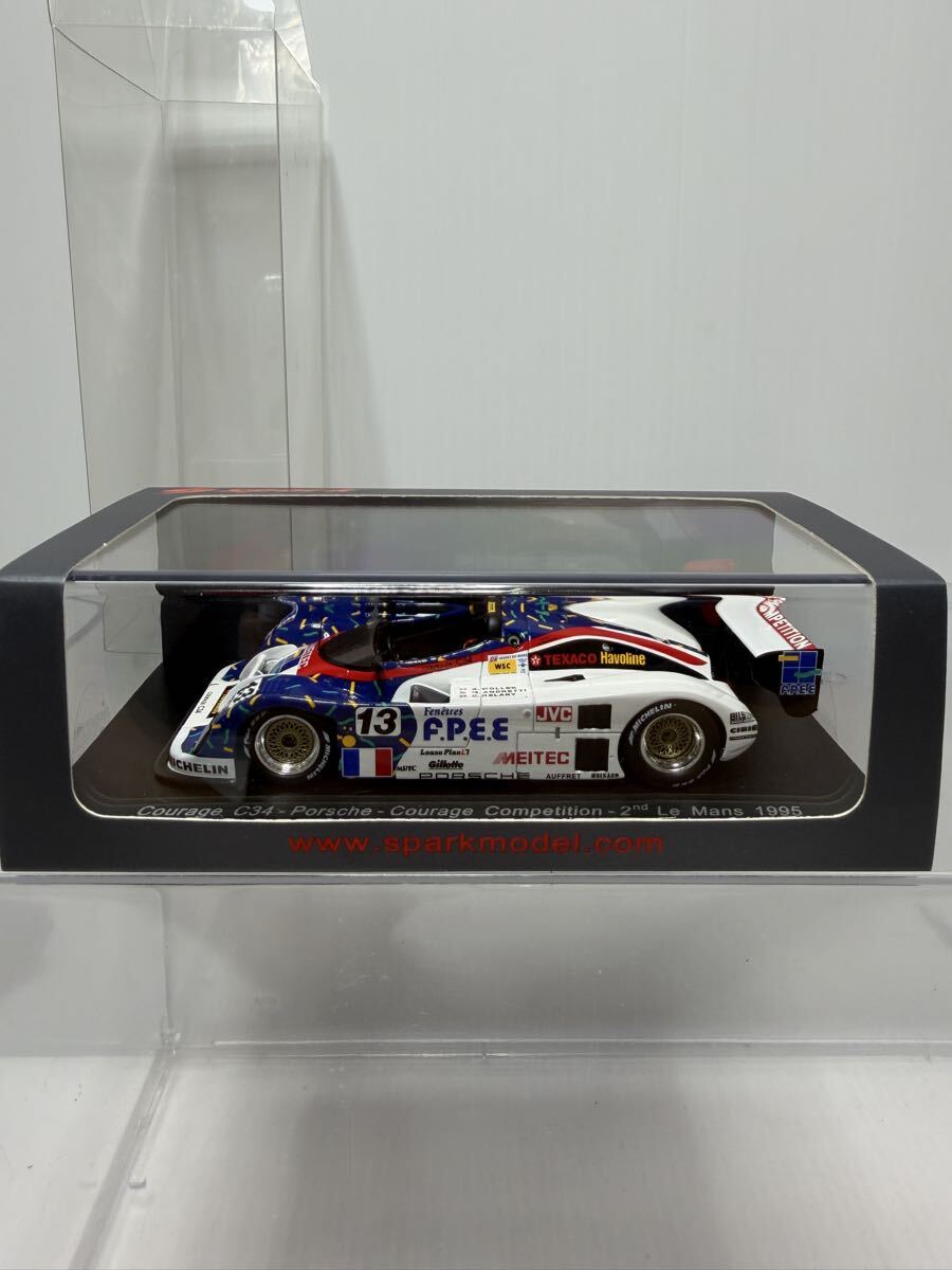 S4705 spark 1/43 Courage C34 Porsche Courage Competition 2nd LM 1995 スパーク クラージュ ポルシェ Le Mans No.13 #13 ルマン _画像1