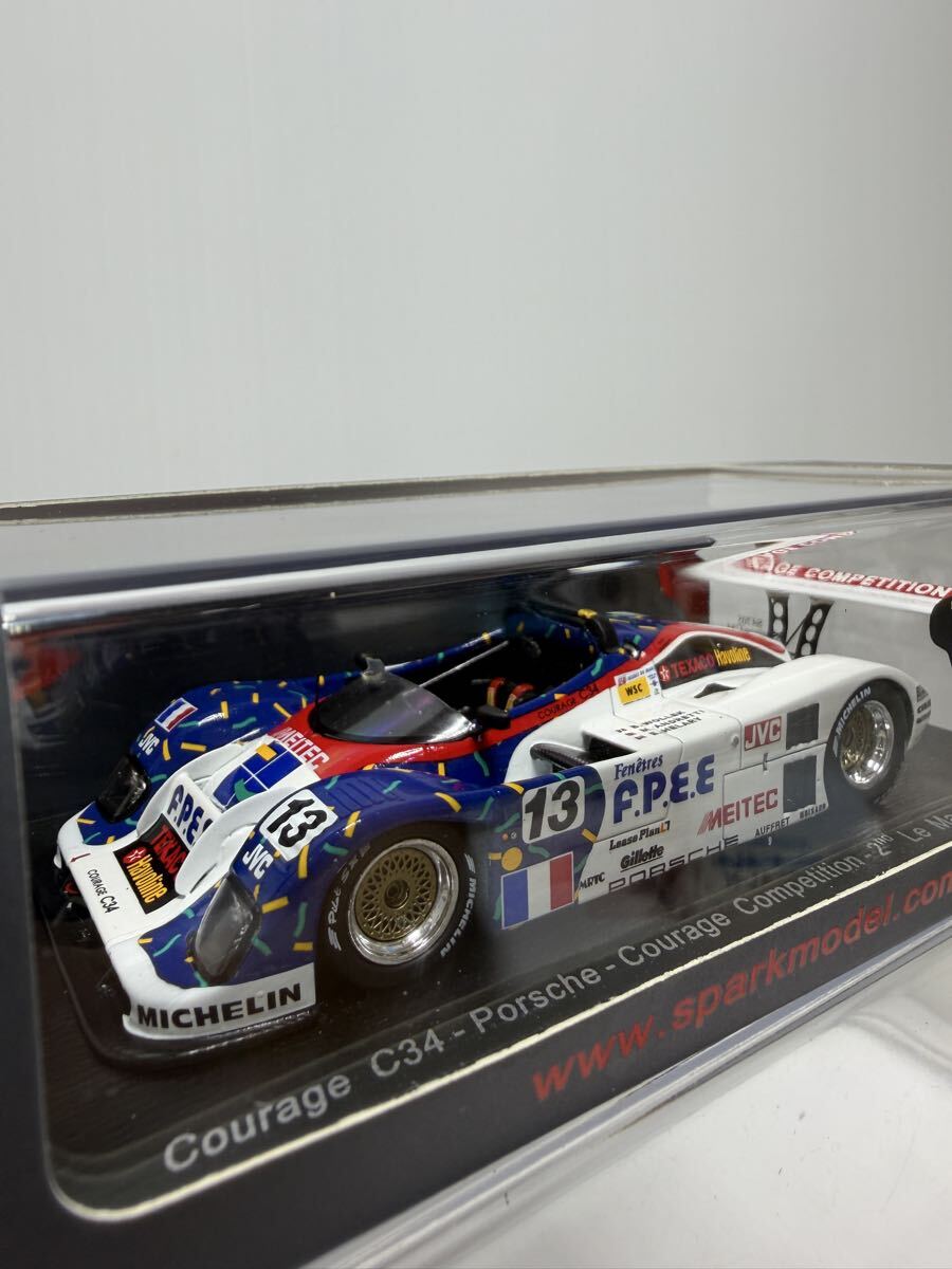 S4705 spark 1/43 Courage C34 Porsche Courage Competition 2nd LM 1995 スパーク クラージュ ポルシェ Le Mans No.13 #13 ルマン _画像7
