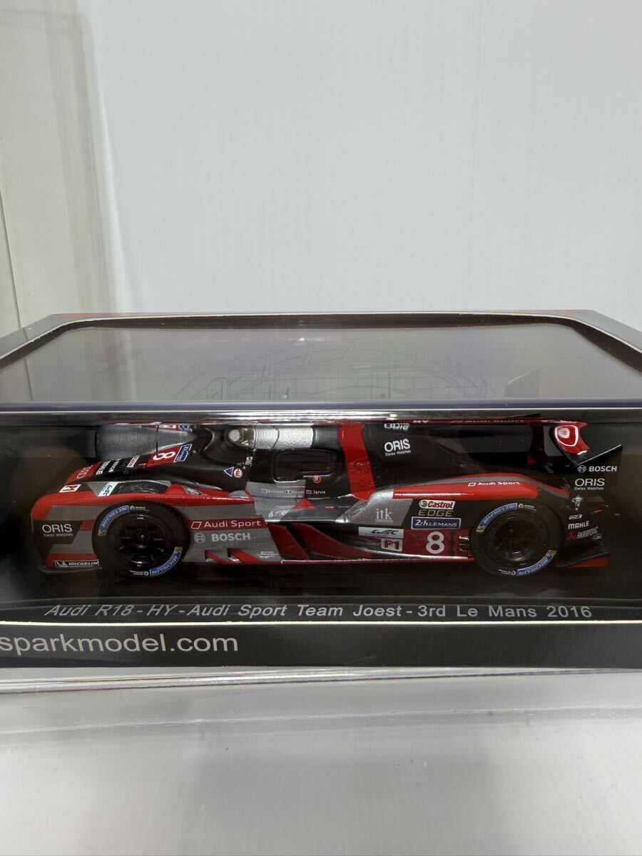 S5105 spark 1/43 Audi R18 Audi Sport Team Joest 3rd LM 2016 スパーク アウディ Le Mans ルマン No.8 #8 ミニカー_画像6