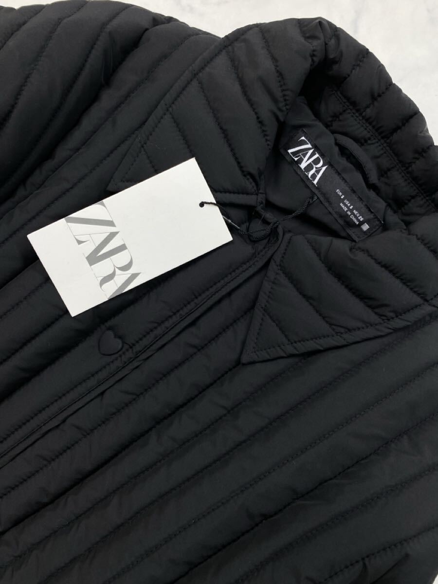 ZARA ザラ★タグ付き未使用★大人素敵★ハート釦 キルティング ジャケット コート アウター★黒/ブラック Sサイズ 1033_画像2