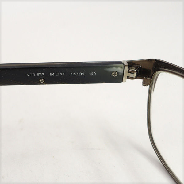 # Prada раз имеется очки Logo plate темно-красный titanium (0990014263)