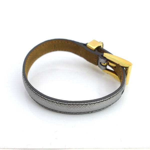 # Prada браслет кожаный ремень серебряный M с футляром 1IB030 (0990014298)