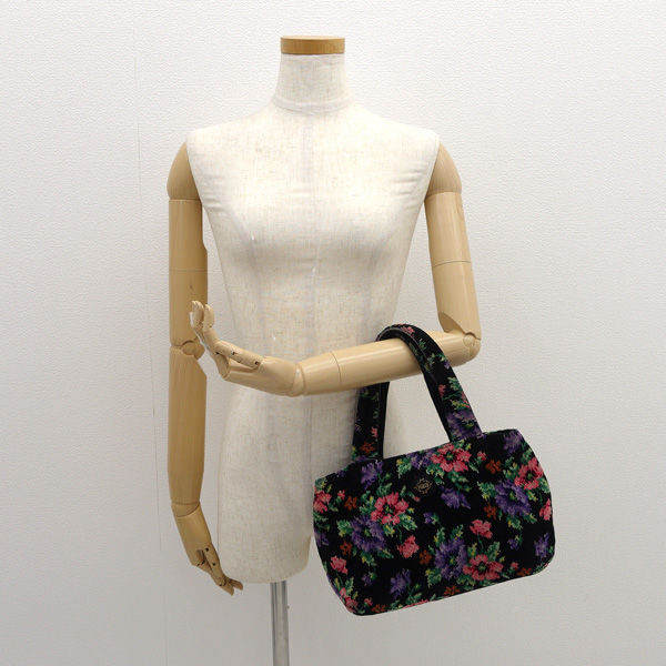 # Feiler shu Neal тканый цветочный принт ручная сумочка большая сумка черный (0990014376)