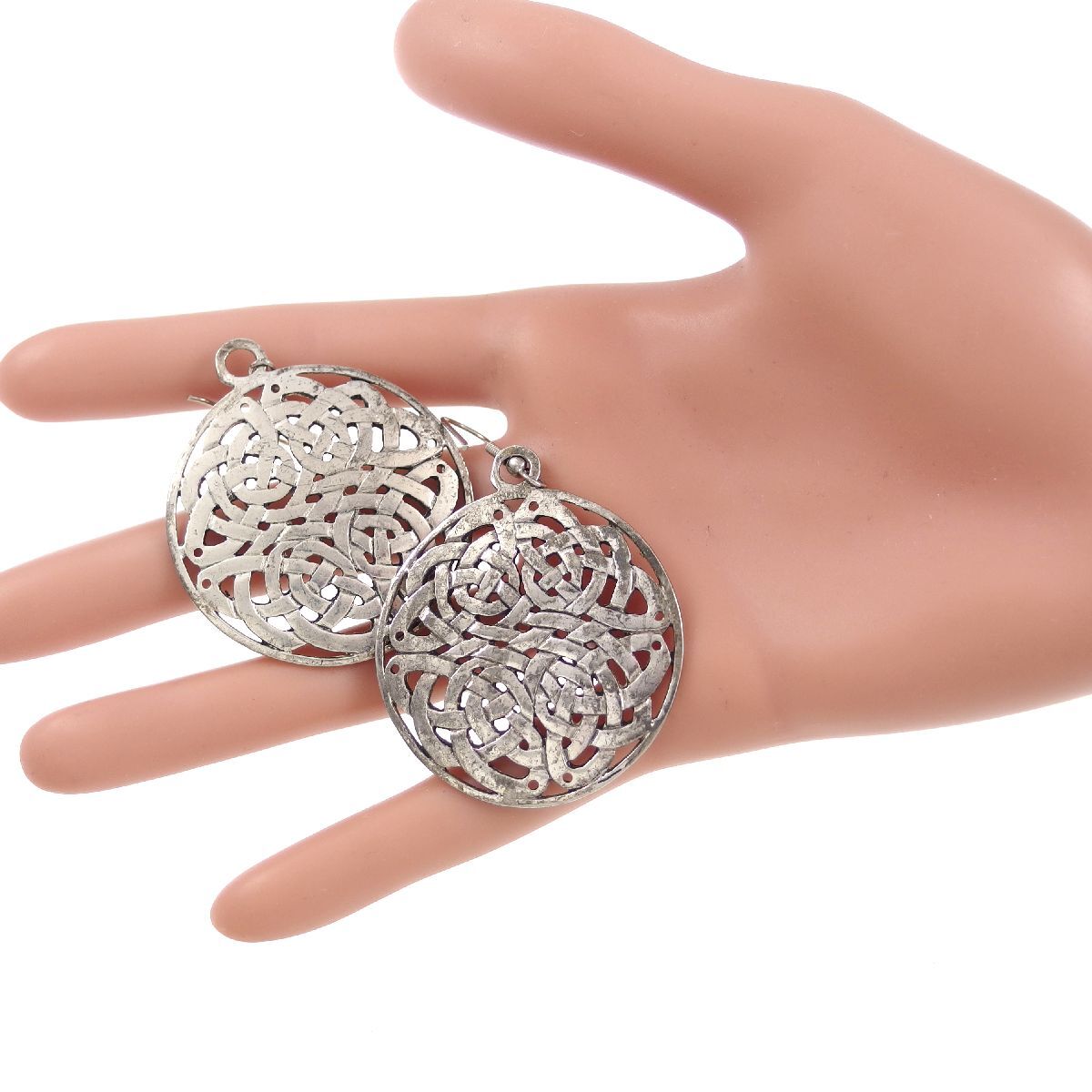 UK4234◆ ラウンド ケルト ノット 英国 イギリス ◆ ヴィンテージ ピアス イヤリング ◆_画像3