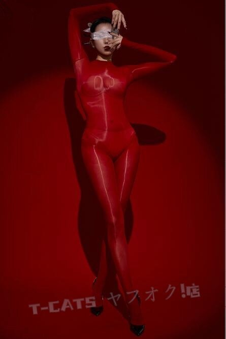 ☆新品 ストッキングl(fā)adiesレディース 綺麗めシルエットsexy 素?cái)?高品質(zhì) sexy ボディスーツ red