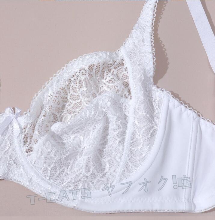 ☆新品フルカップ超大きいサイズアップデザイン 人気色 カーキ sexy 高級奢華繊細なレース補正下著美たせるブラジャー