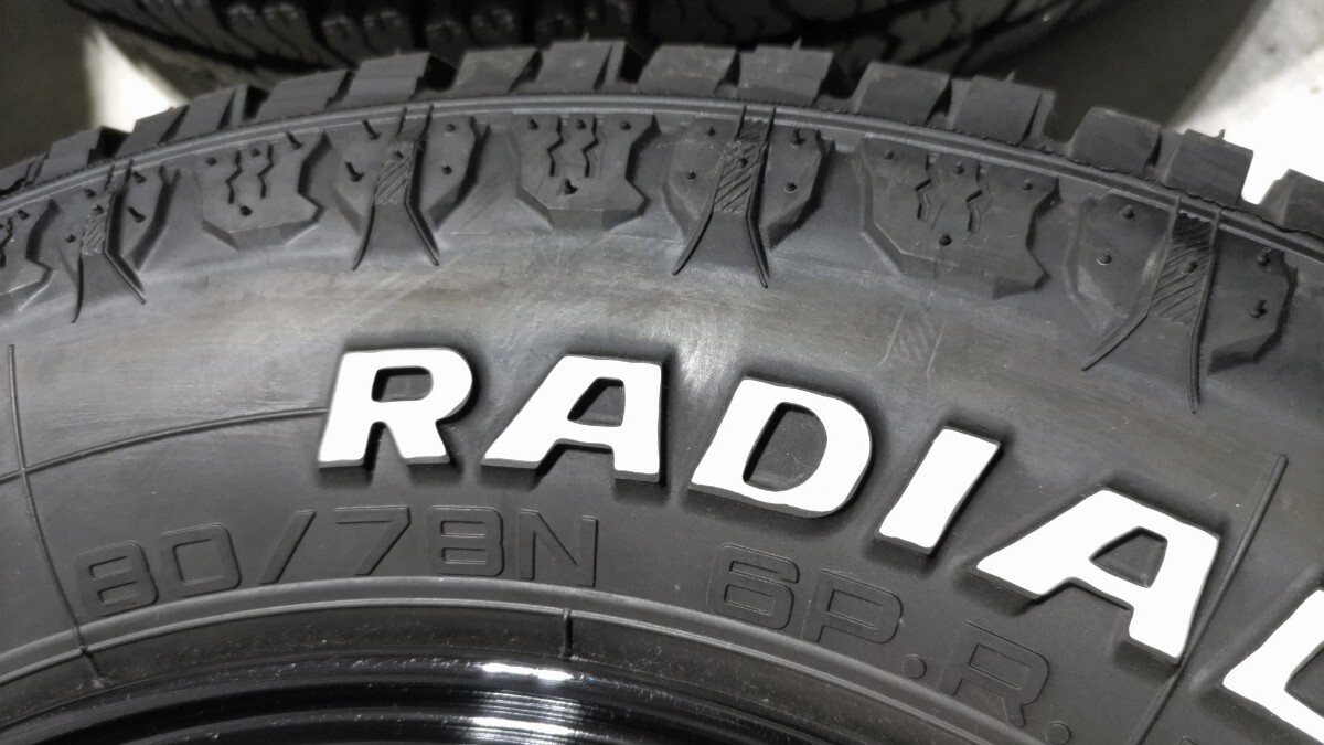G-Speed.G-08/4B＋43pcd100-4H/MUDSTAR.RADIAL/AT/145/80r12/80/78Nホワイトレタータイヤ2025/美品_画像8