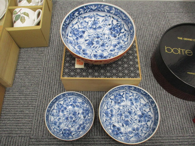 1240/A ノリタケ 有田焼 お皿 小皿 グラス 等 食器おまとめ 未検品 Bセット_画像3