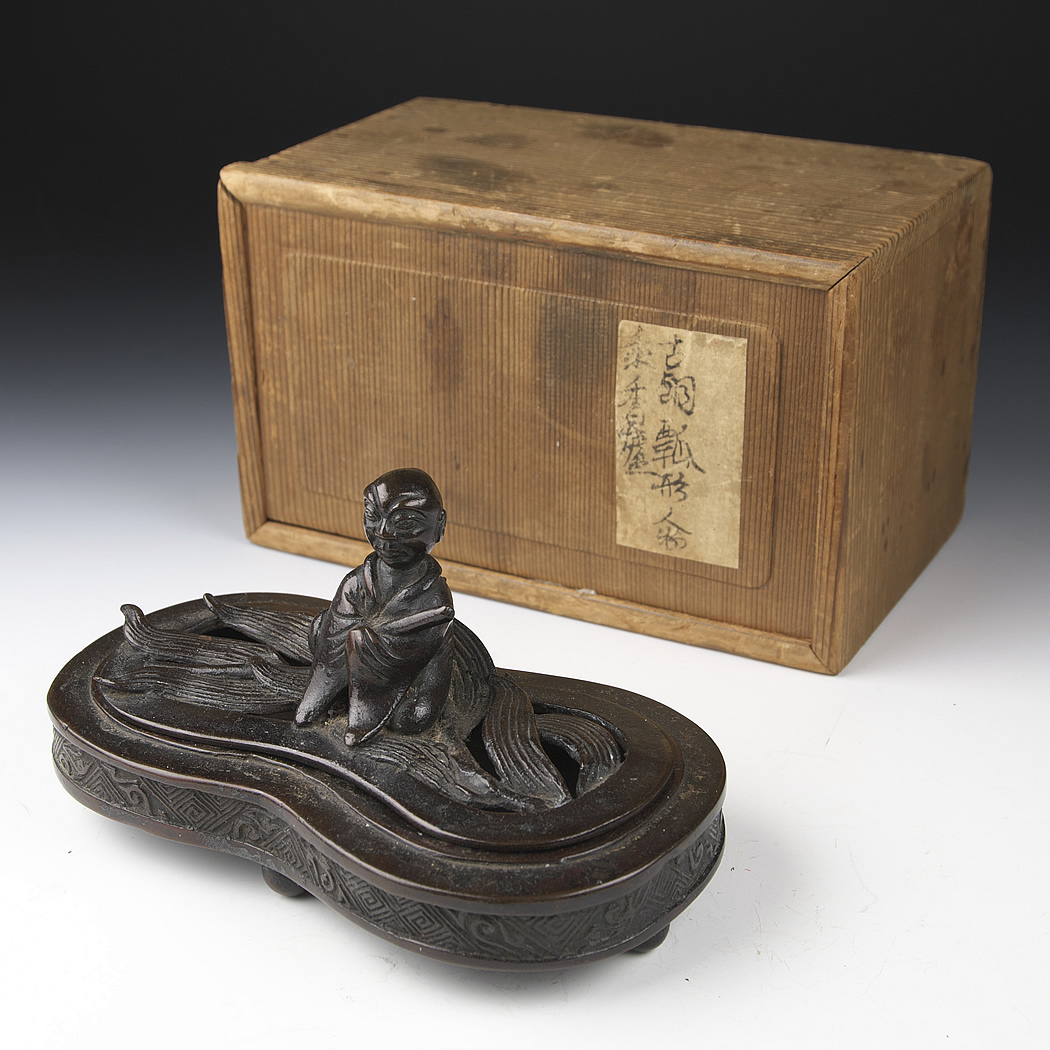 [OTA] 時代 古銅 瓢型羅漢香炉（古玉・古玩・骨董）_画像1
