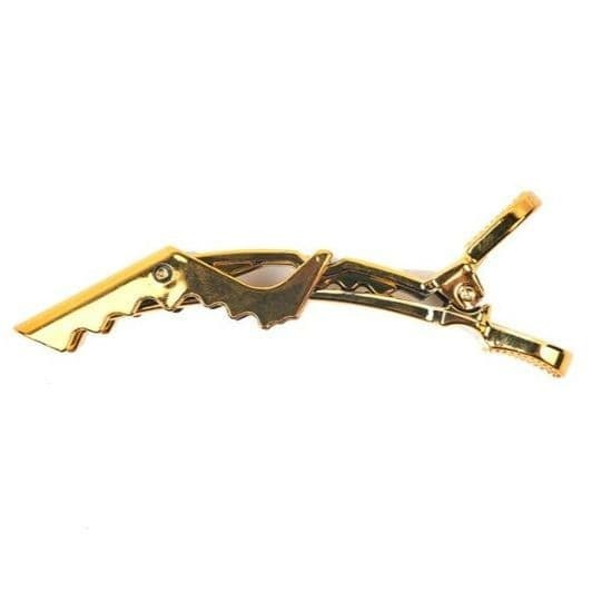 775　ダッカール 6本 ゴールド　金 ワニクリップ メタリック　ヘアクリップ_画像4