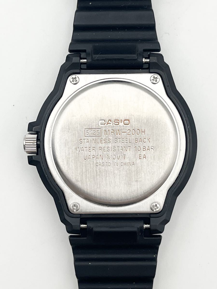 CASIO カシオ [ MRW-200H ] クォーツ ブラック 動作確認済み 〇ジャンク品扱い_画像5