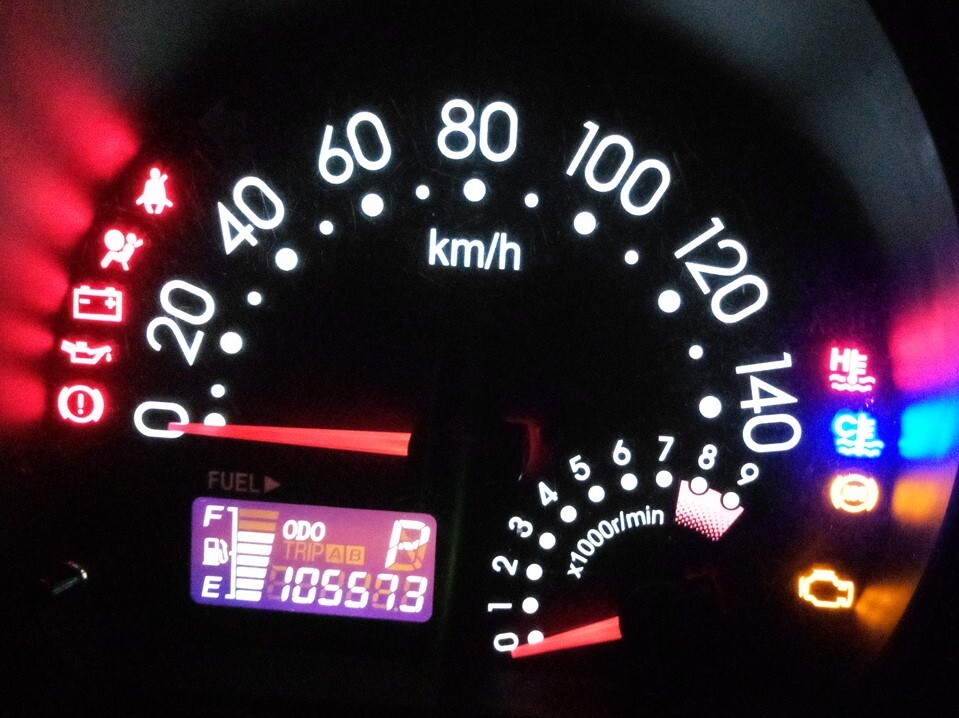 【LED打ち替え加工作業】ハイゼット ハイゼットカーゴバン S320V S321V S330V S331V スピードメーター 点灯色の変更_画像1