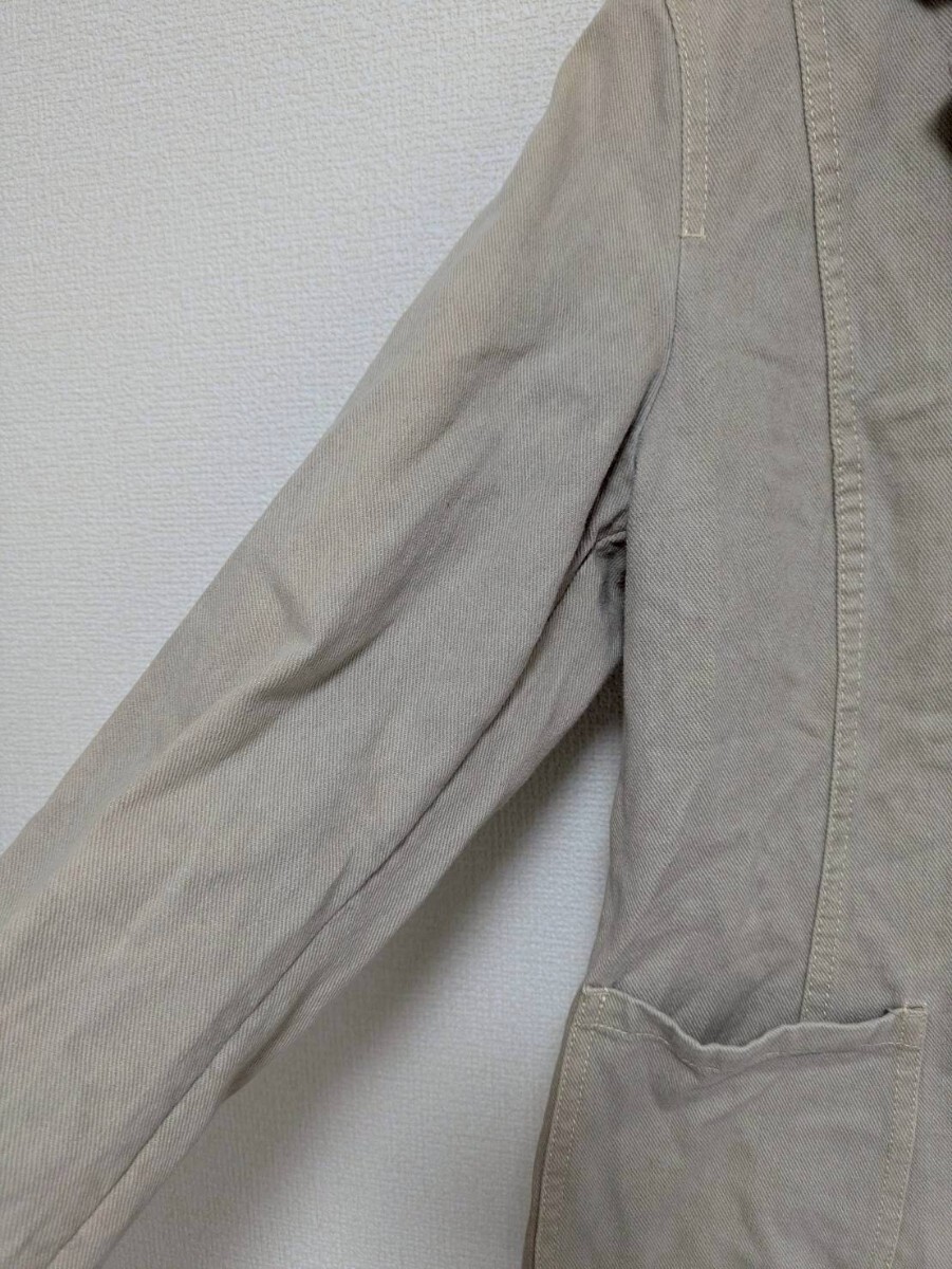 Max Mara マックスマーラ　テーラードジャケット　イタリア製　コットン100%　サイズ36 ベージュ_画像10