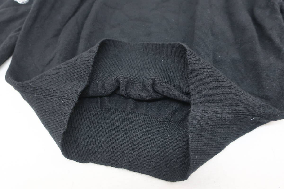 【送900円】2395 未着用品 dazzlin ダズリン ショルダーシアーニット バルーンスリーブ 花飾り パール 長袖 ブラック F _画像4