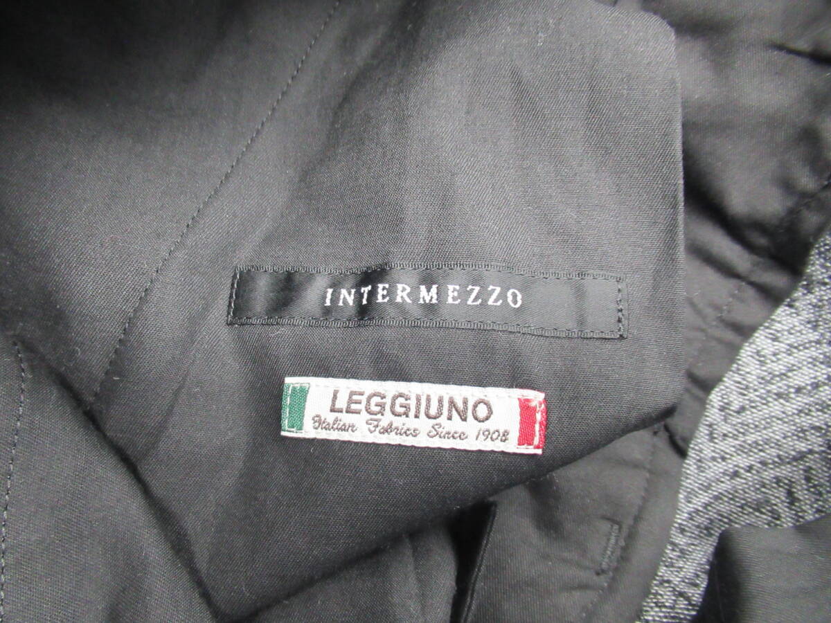 【送900円】1702　未着用品　INTERMEZZO　インターメッツォ　メンズ　スラックス　パンツ　コットン×毛　ヘリンボーン　ウエスト86/50_画像10