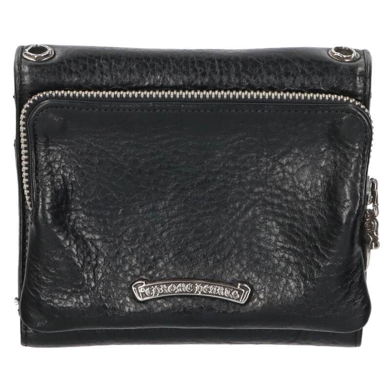 クロムハーツ BIG SPOON ビッグスプーン クロスボタンレザー財布 中古 SJ02_画像2