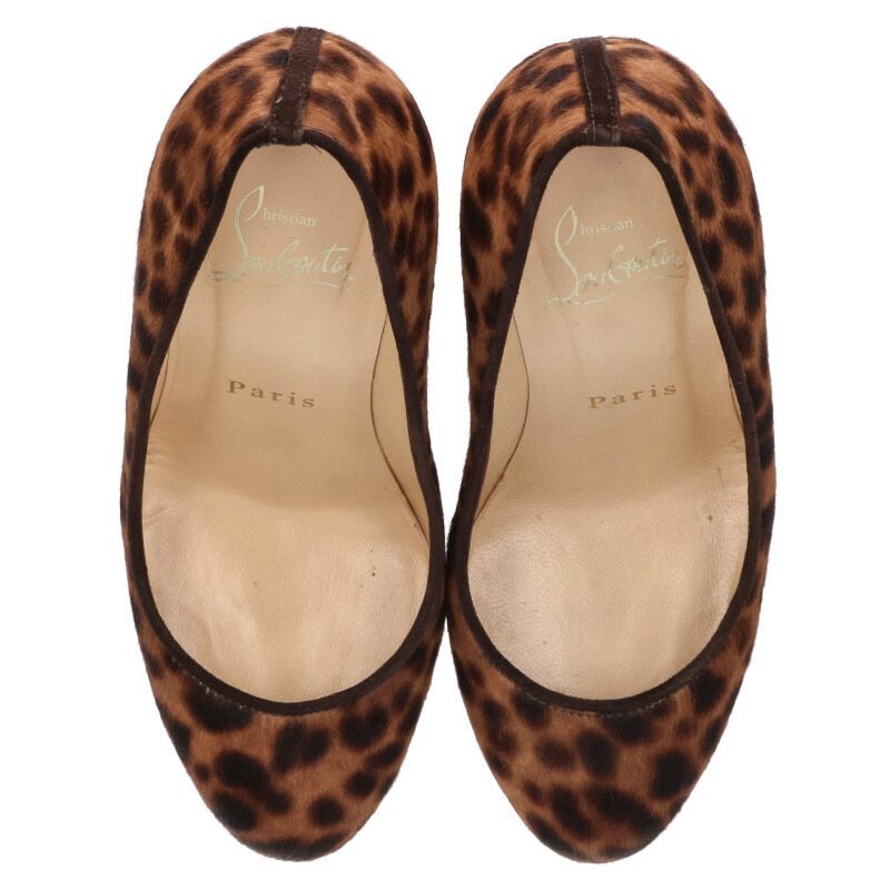 クリスチャンルブタン サイズ:34 ハラコレザーパンプス 中古 BS99_画像4