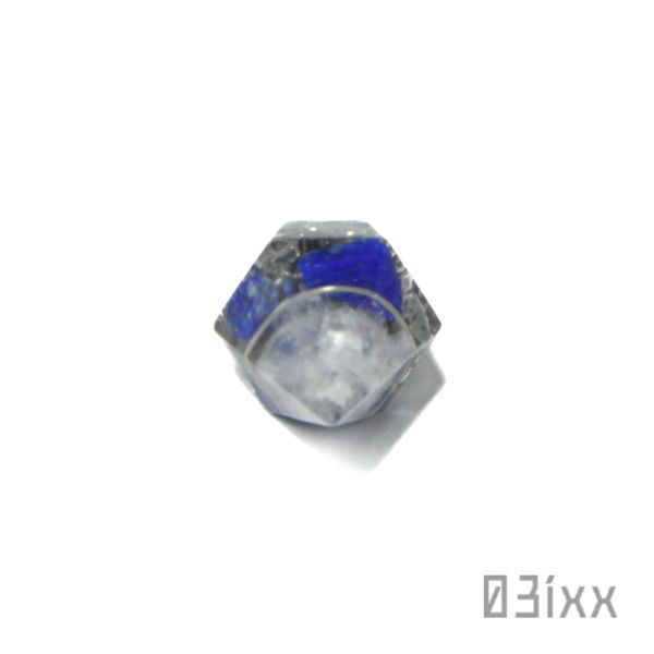 【即決】盛塩 オルゴナイト プチダイヤベース ペンダントトップ ラピスラズリ 瑠璃 真実の石 天然石 お守り 03ixx【9月 12月誕生石】_画像2